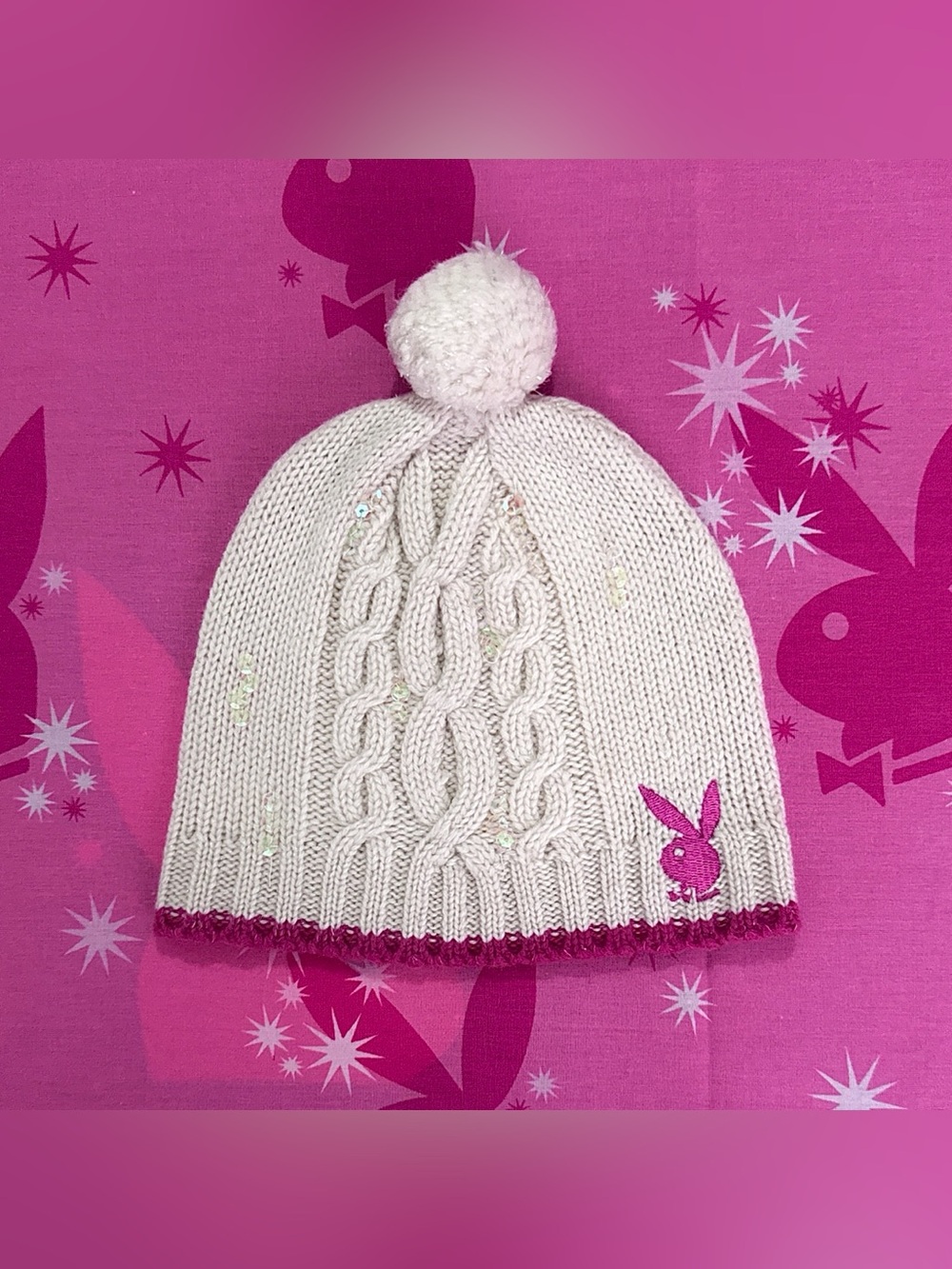 Playboy Knit Pom Beanie